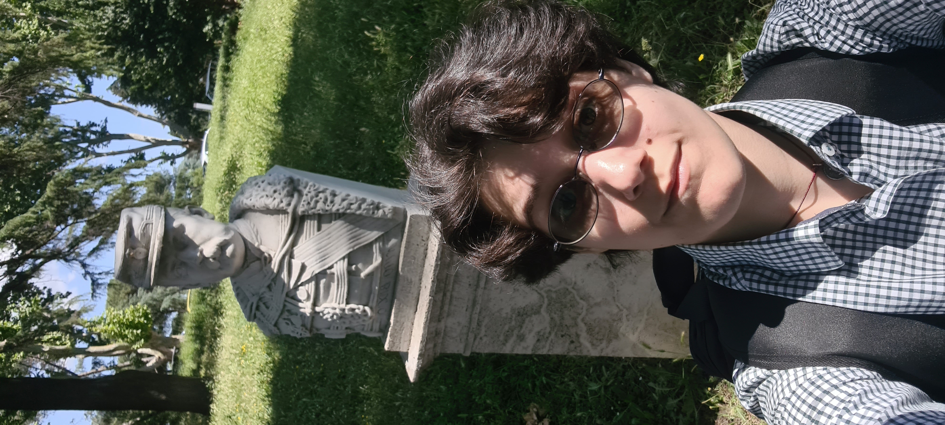 foto con statua