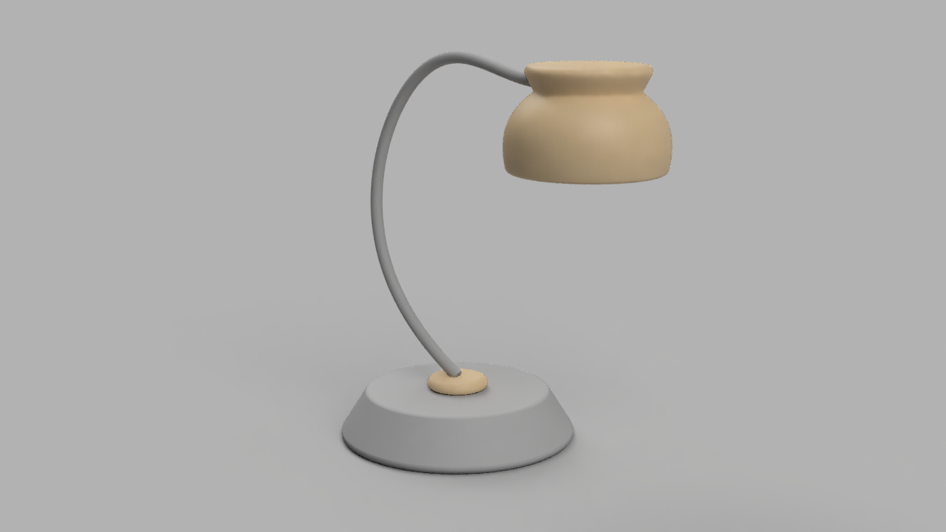 Render della lampada realizzata