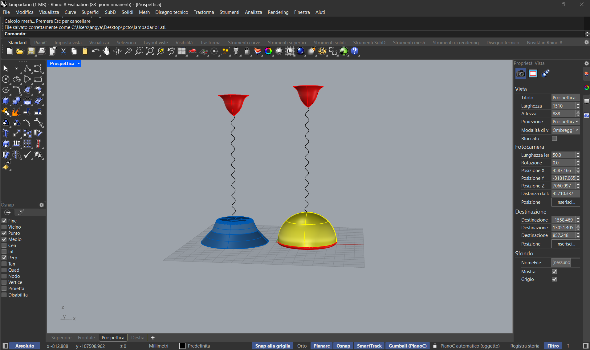 questa è un immagine dell'esercizio completo, il file è troppo pesante da caricare, sia in formato STEP che in formato STL