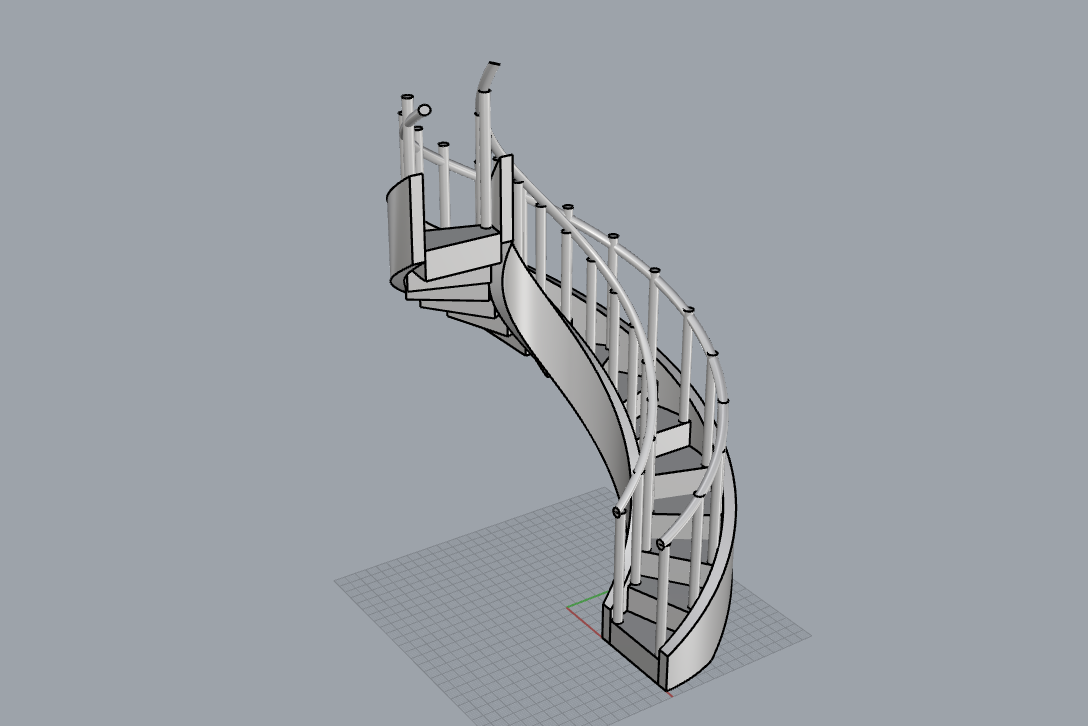 Screenshot della scala a chiocciola