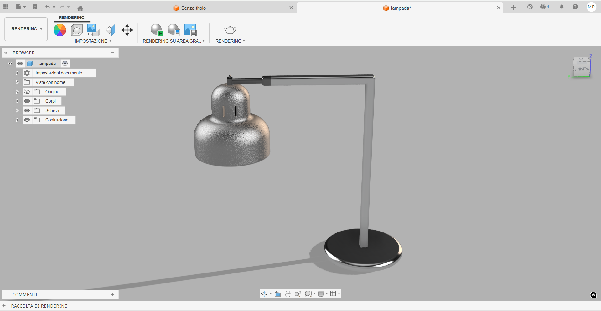 Ho fatto lo screenshot del render, perché non riusciva a salvarlo.