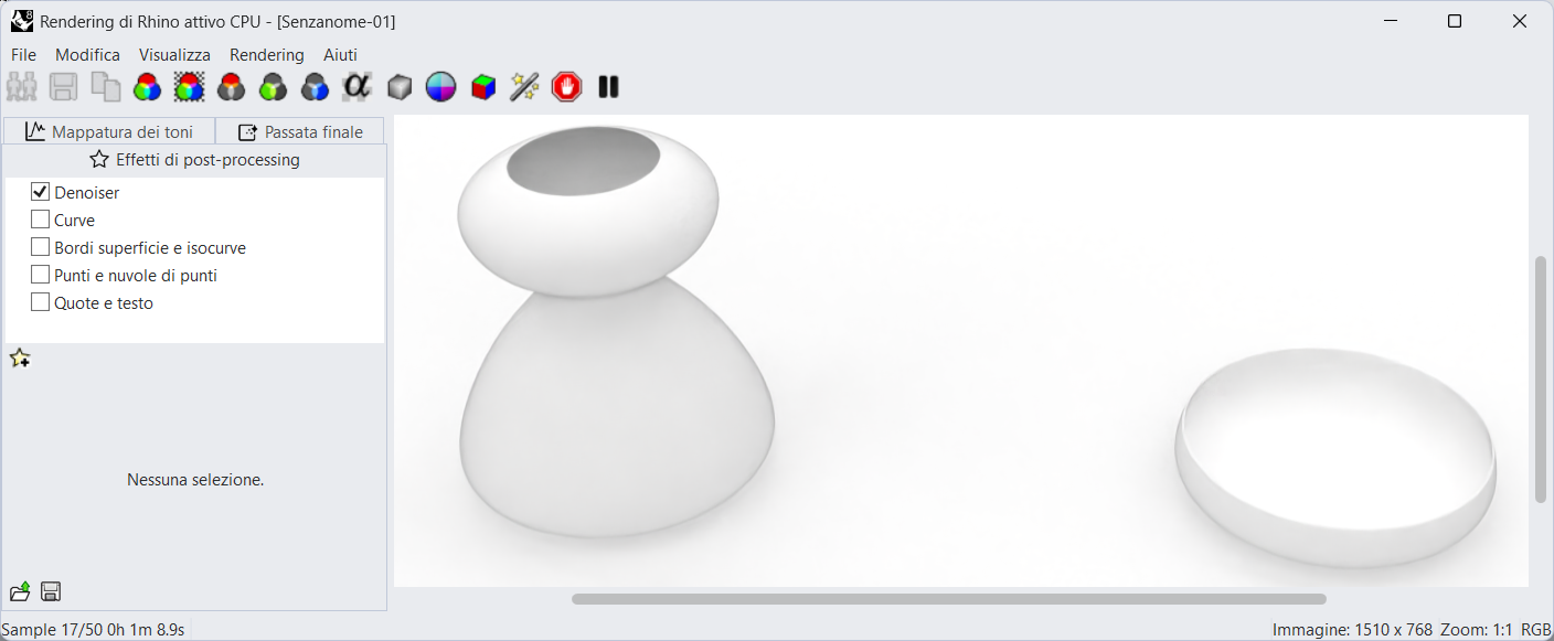 Qui ho aggiunto il render dei due elementi