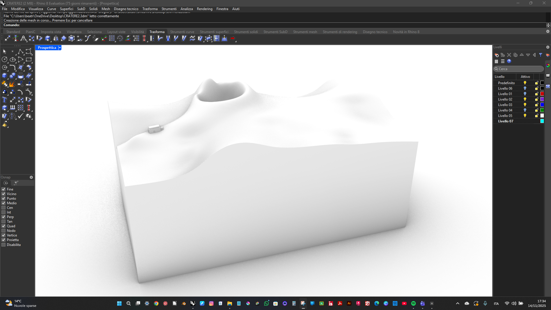 Screen vulcano migliorato