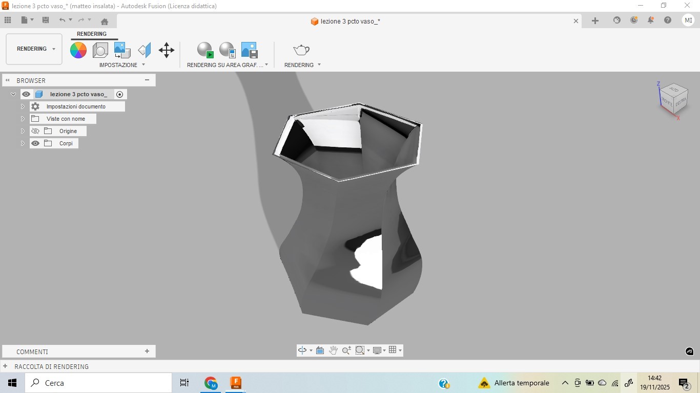 render vaso lezione 3