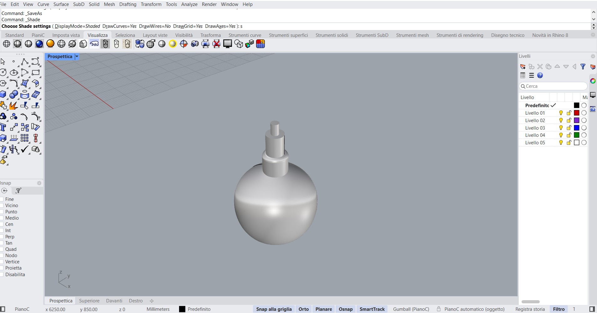 screenshot contenitore sapone/profumo