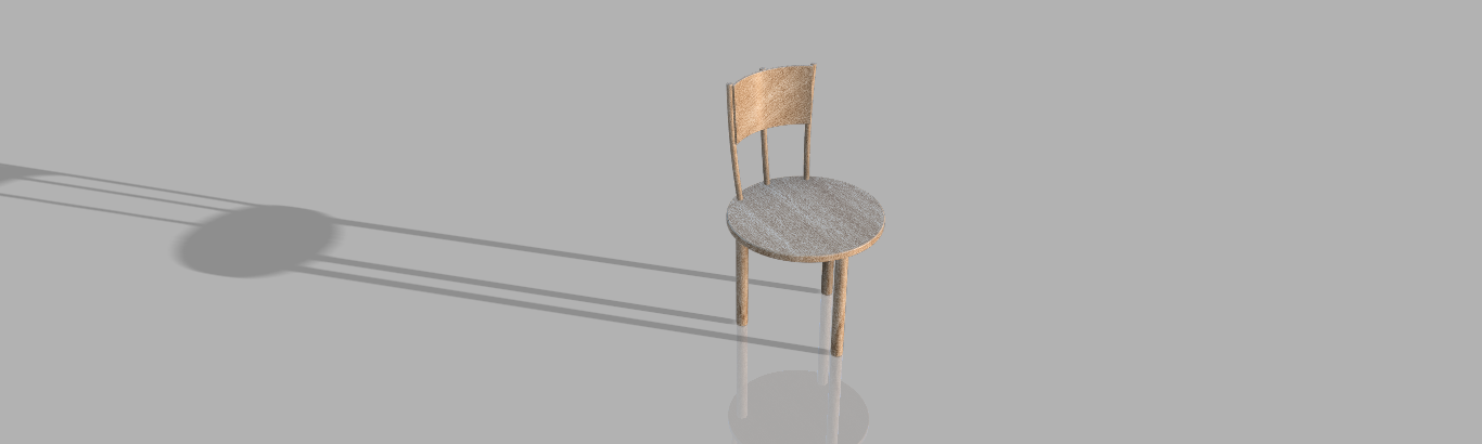 immagine del render della sedia