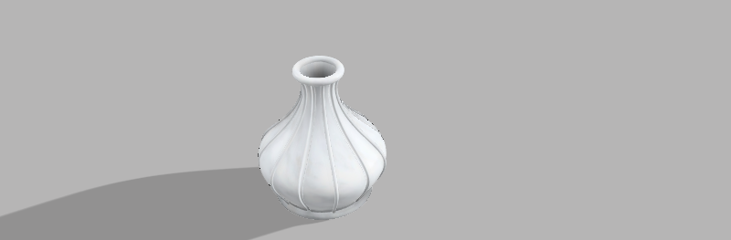 seconda foto del vaso, in marmo bianco