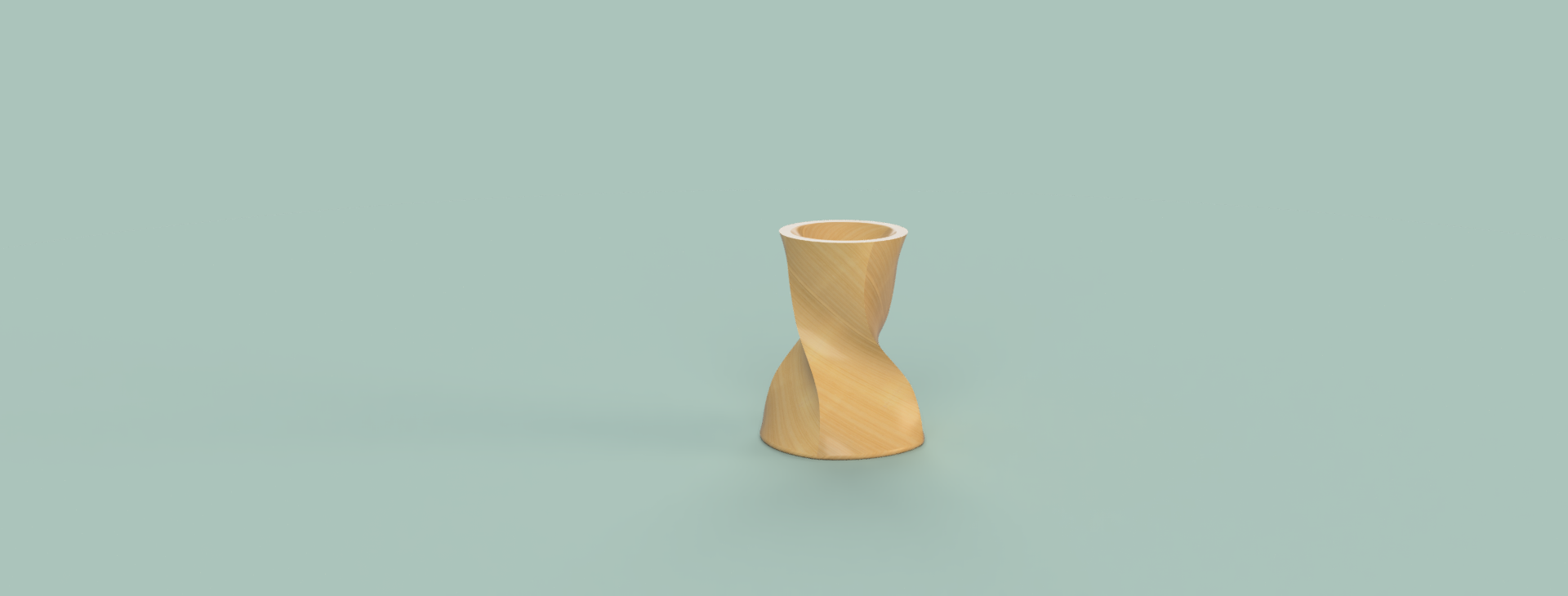 Rendering con luce calda, in legno, realizzato su fusion360
