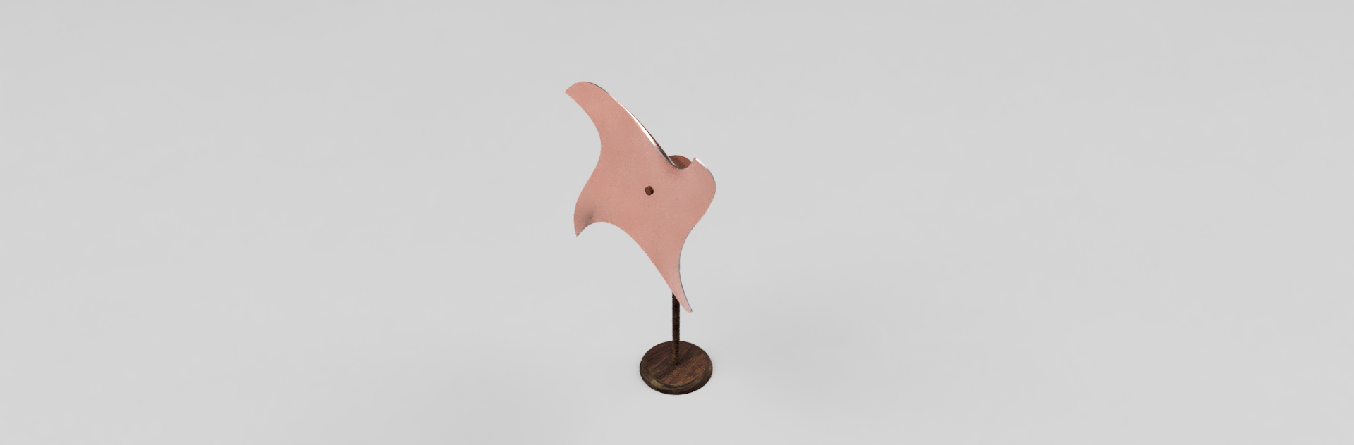 rendering di un ventilatole da legno e metallo