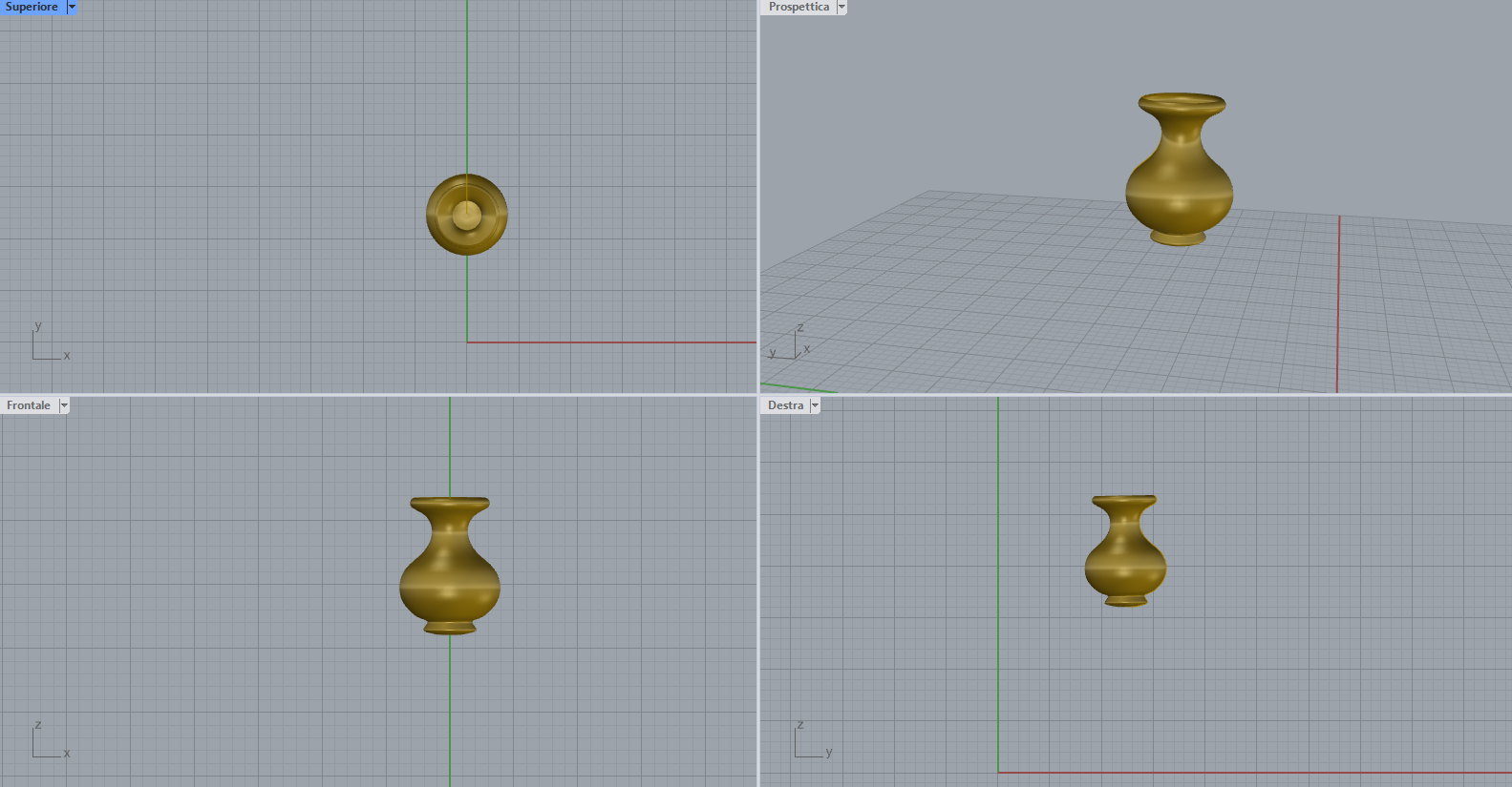 esercitazione del vaso