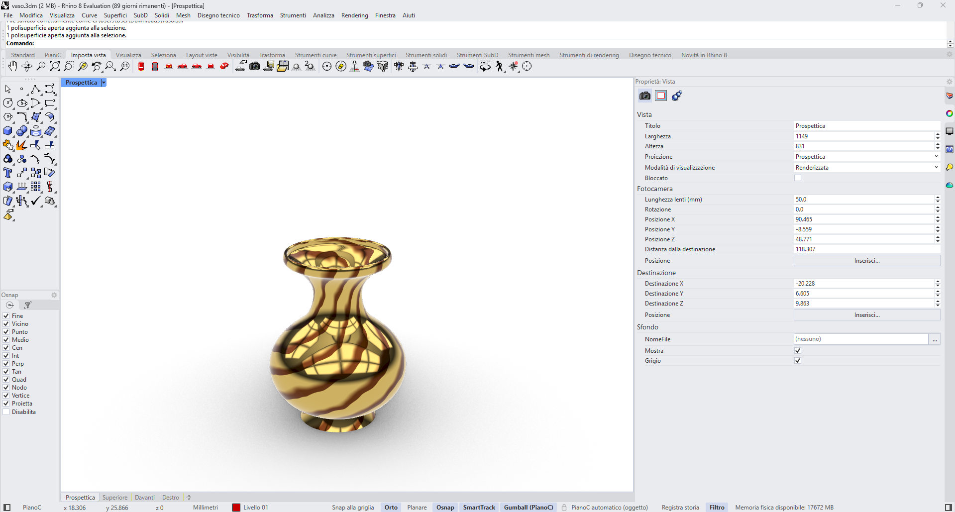 screenshot render vaso rhinoceros