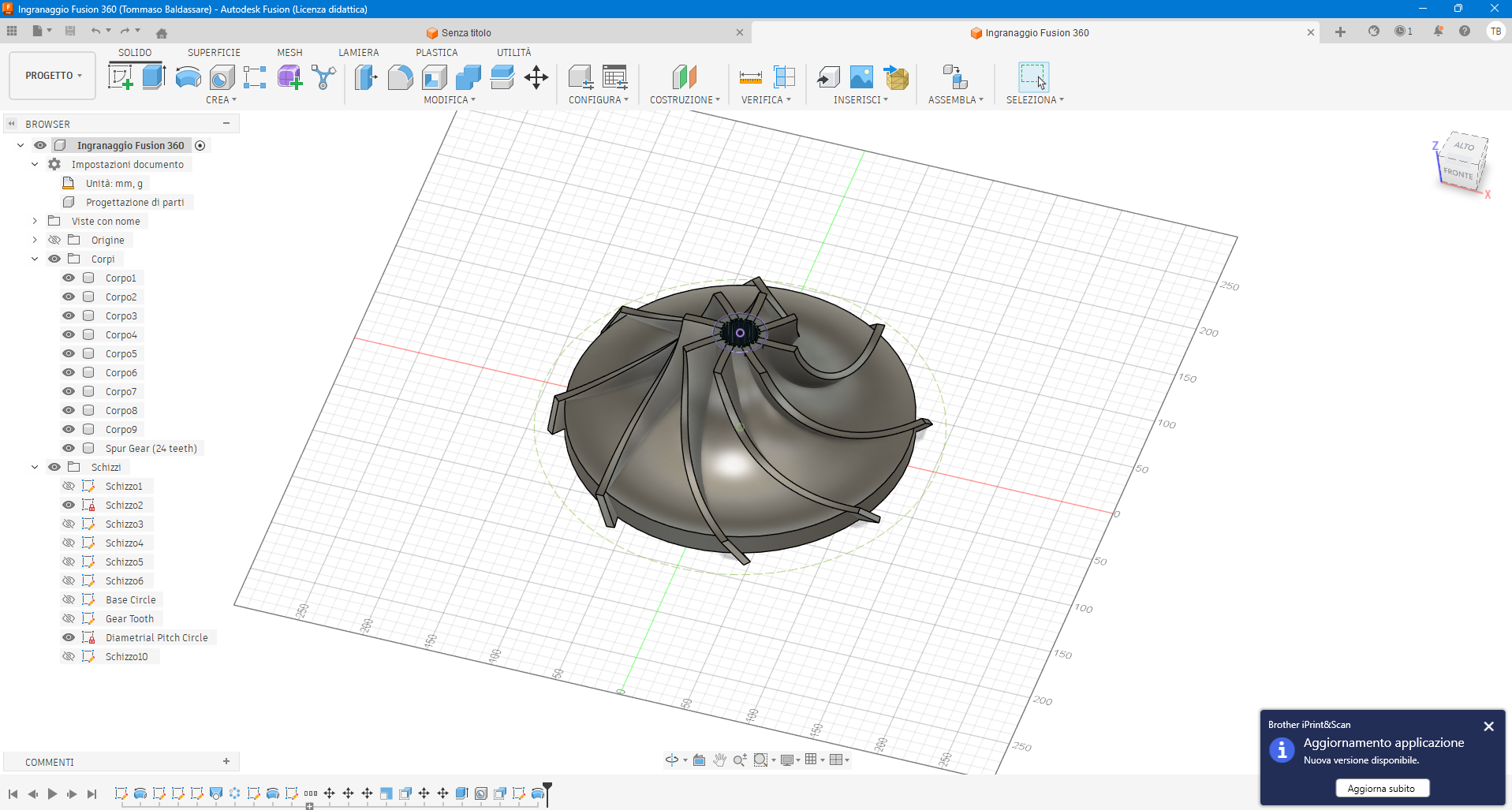 ingranaggio fusion360
