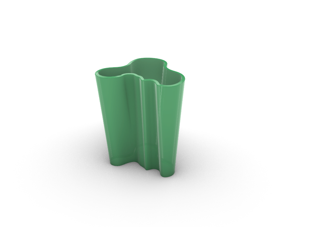 Screenshot della vista prospettica del vaso