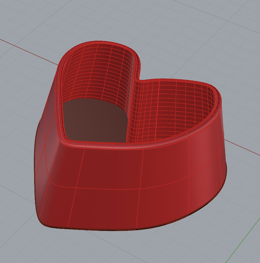 screenshot del vaso cuore