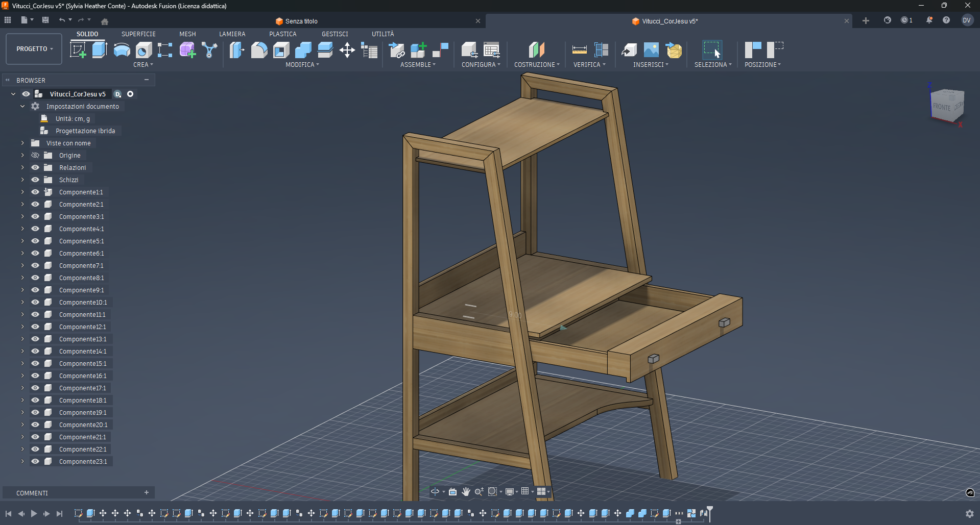 screenshot animazione scrittoio