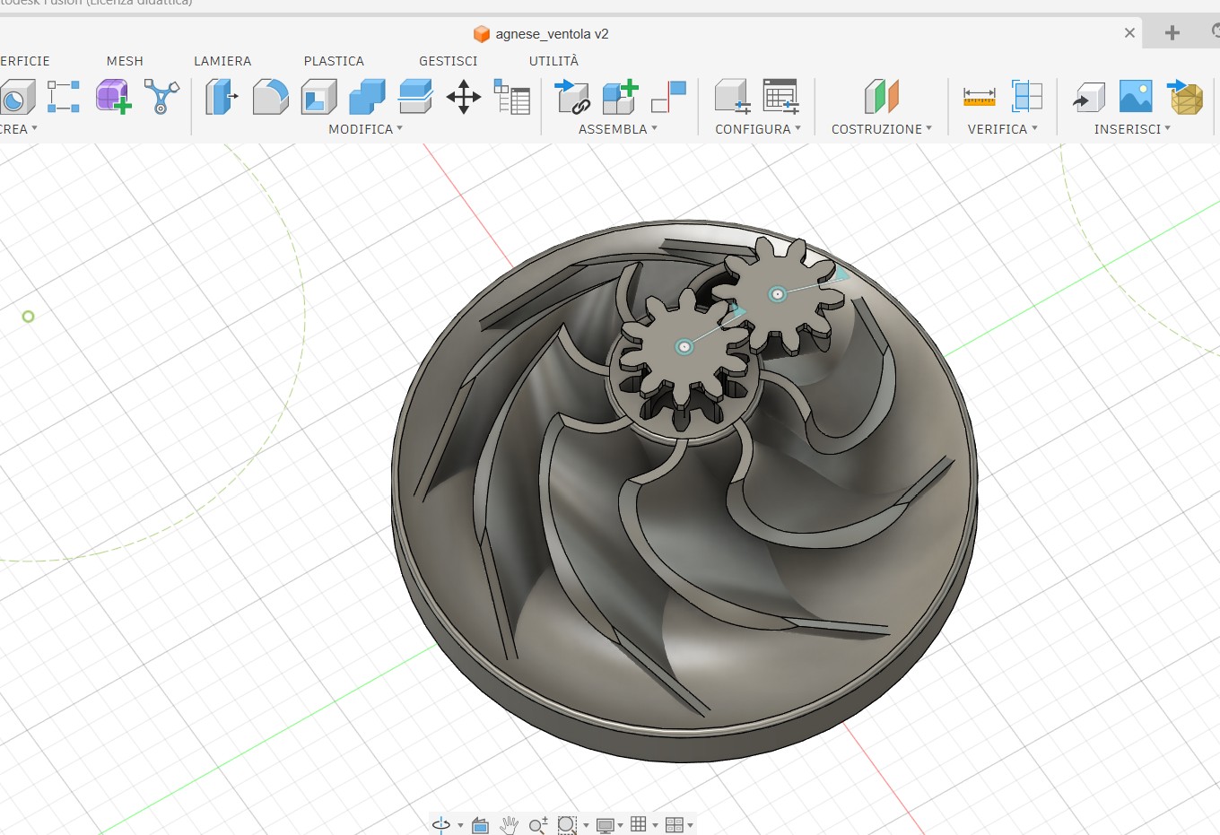 comandi loft , serie , ingranaggio spur gear