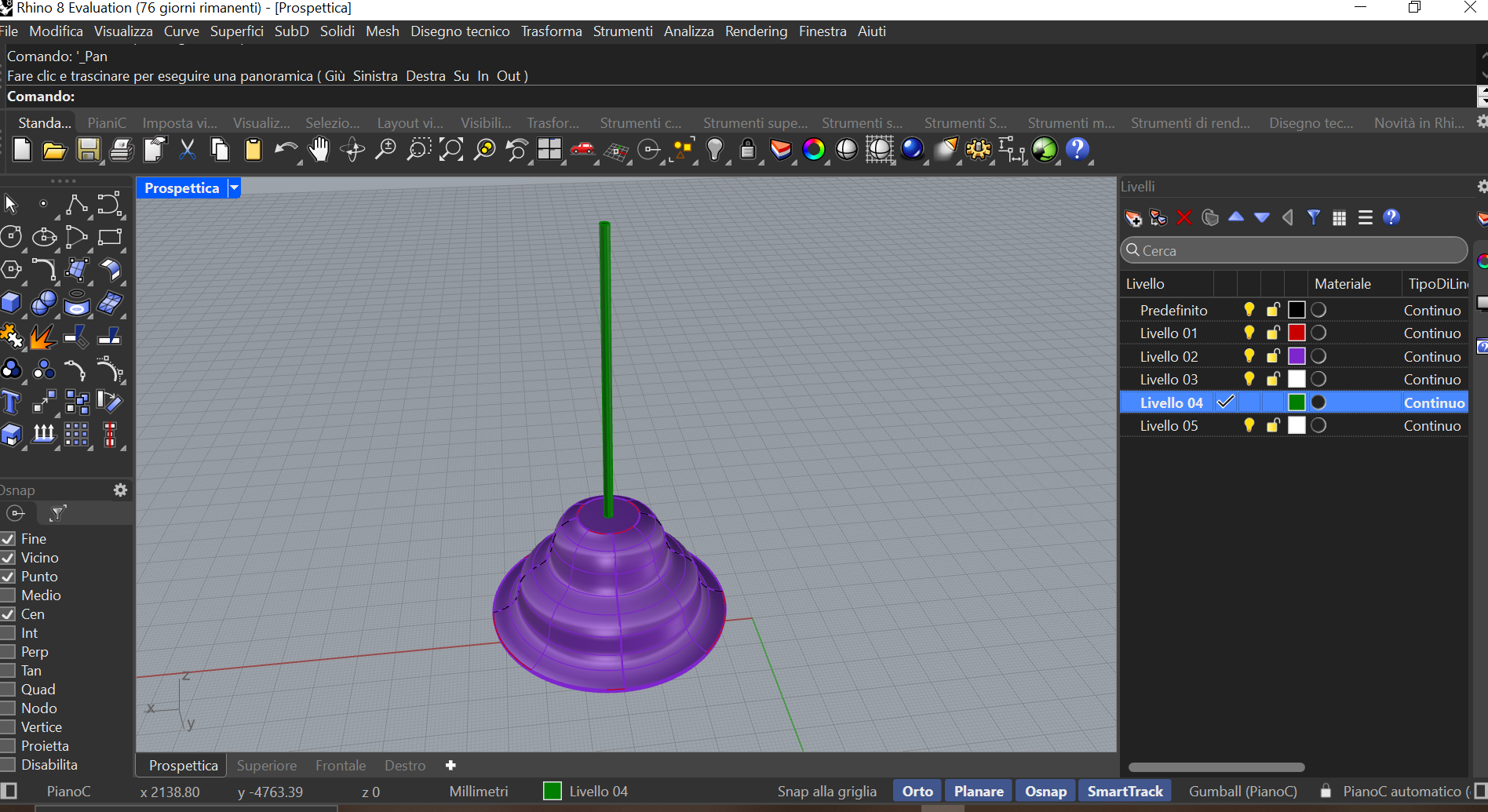 Lampadario con Rhino 